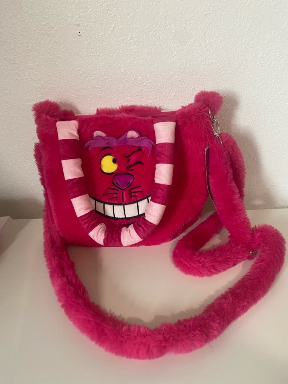 Cheshire Cat Plush Crossbody Bag – Alice in Wonderland